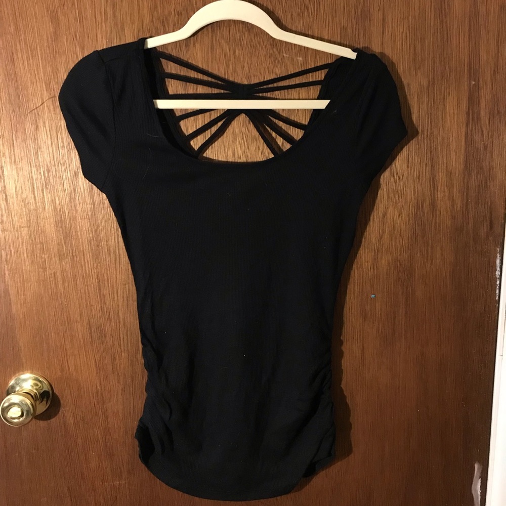Black tee with cute back design